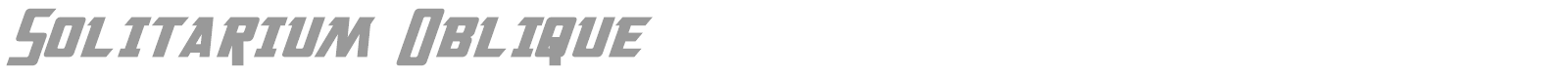 Solitarium Oblique font preview